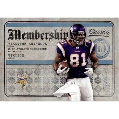 2010 Classics Membership Platinum #13 Visanthe Shiancoe