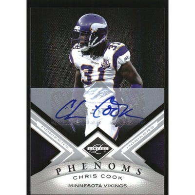 2010 Limited Monikers Autographs Silver #160 Chris Cook