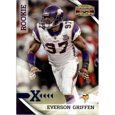 2010 Panini Gridiron Gear Platinum X's #191 Everson Griffen