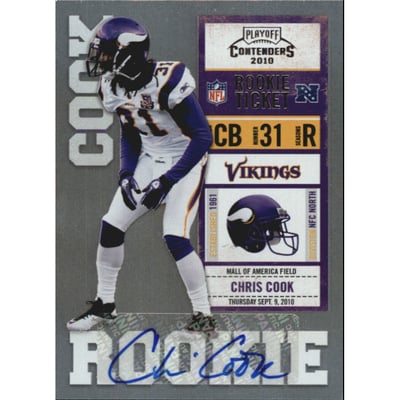 2010 Playoff Contenders #114 Chris Cook AU RC
