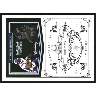 2010 Playoff National Treasures Century Silver #84 Visanthe Shiancoe