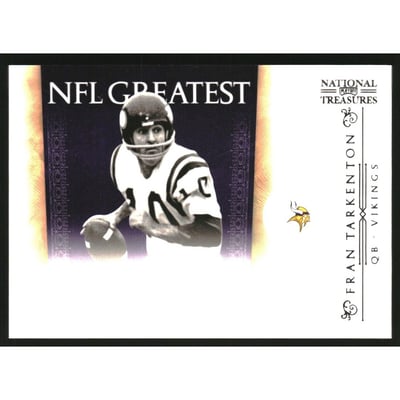 2010 Playoff National Treasures NFL Greatest #27 Fran Tarkenton