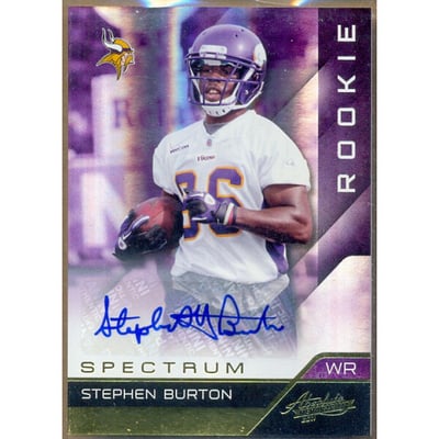 2011 Absolute Memorabilia Spectrum Gold Autographs #115 Stephen Burton/299