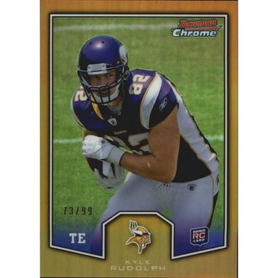 2011 Bowman Chrome Rookie Preview Inserts Refractors #BCR14 Kyle Rudolph