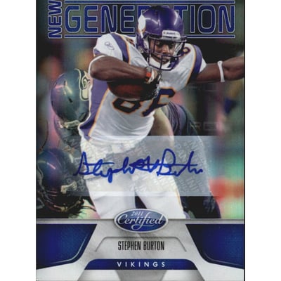 2011 Certified Mirror Blue Signatures #241 Stephen Burton/100
