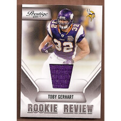 2011 Prestige Rookie Review Materials #40 Toby Gerhart