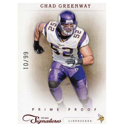 2011 Prime Signatures Prime Proof Red #26 Chad Greenway