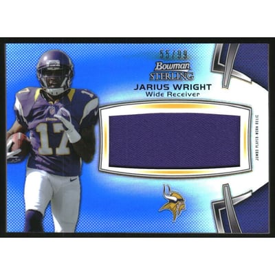 2012 Bowman Sterling Blue Refractors #BSJRRJW Jarius Wright JSY/99