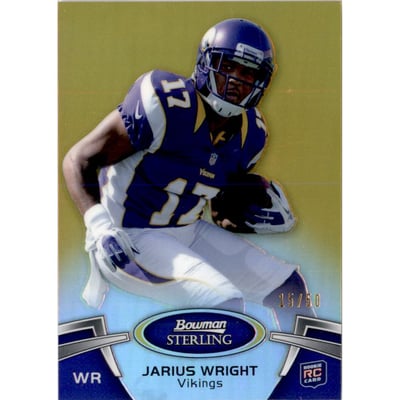 2012 Bowman Sterling Gold Refractors #68 Jarius Wright