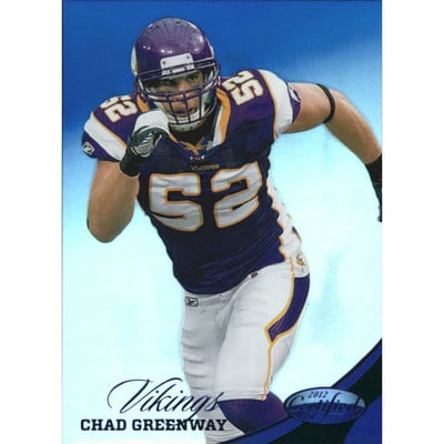 2012 Certified Mirror Blue #107 Chad Greenway