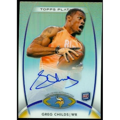 2012 Topps Platinum Rookie Autographs Refractors #165 Greg Childs
