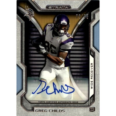 2012 Topps Strata Rookie Autographs Blue #RAGC Greg Childs