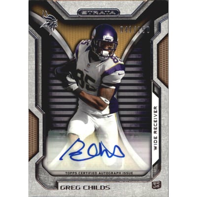2012 Topps Strata Rookie Autographs Bronze #RAGC Greg Childs