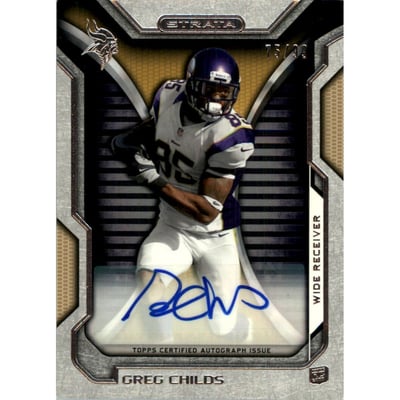 2012 Topps Strata Rookie Autographs Gold #RAGC Greg Childs