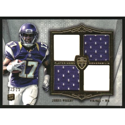 2012 Topps Supreme Rookie Quad Relics #SRQRJW Jarius Wright