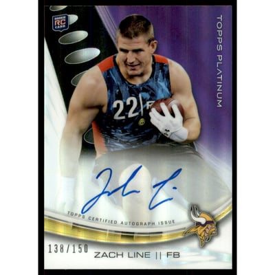 2013 Topps Platinum Rookie Autographs Black Refractors #AZL Zach Line