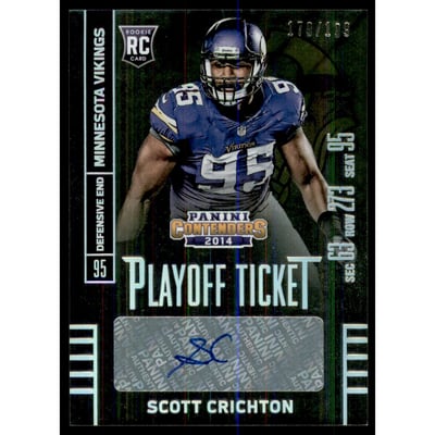 2014 Panini Contenders Playoff Ticket #172A Scott Crichton AU
