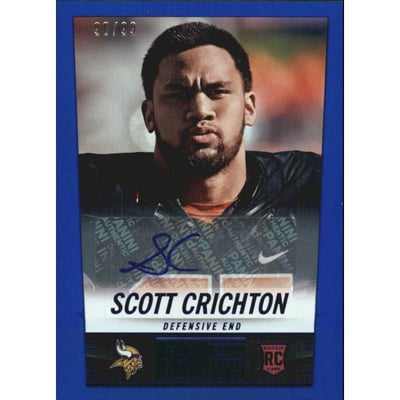 2014 Panini Hot Rookies Rookie Signatures Blue #419 Scott Crichton/99