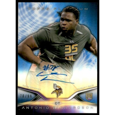 2014 Topps Platinum Autographs Blue Refractors #56 Antonio Richardson