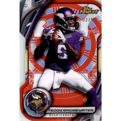 2015 Finest Quarterback Cuts Red Refractors #QBCTBR Teddy Bridgewater