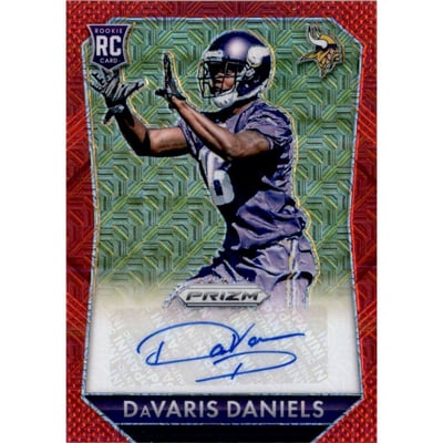 2015 Panini Prizm Rookie Autographs Prizms Red Power #RSDD DaVaris Daniels/49