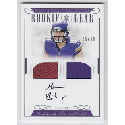 2016 Panini National Treasures Rookie NFL Gear Dual Material Signatures #41 Moritz Bohringer/99