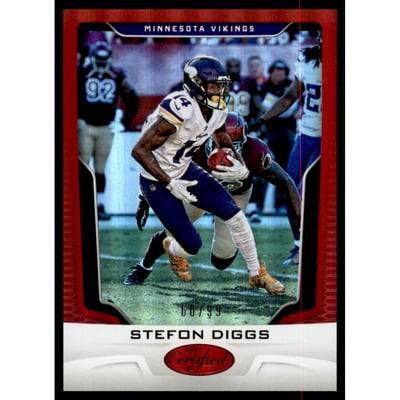 2017 Certified Mirror Red #80 Stefon Diggs/99