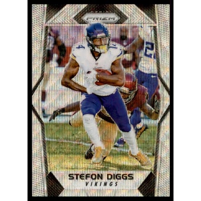 2017 Panini Prizm Prizms Blue Wave #87 Stefon Diggs