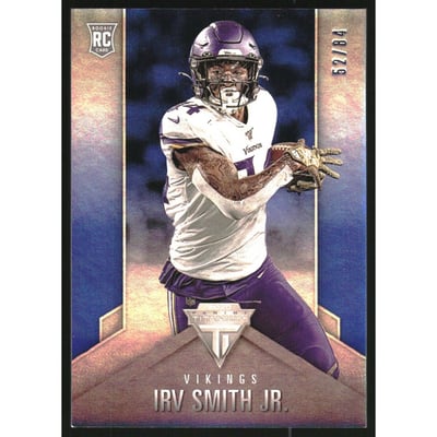 2019 Titanium Rookie Jersey Number #24 Irv Smith Jr.
