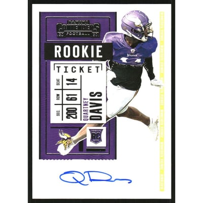 2020 Panini Contenders #288 Quartney Davis AU RC