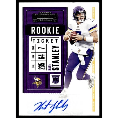 2020 Panini Contenders #291 Nate Stanley AU RC
