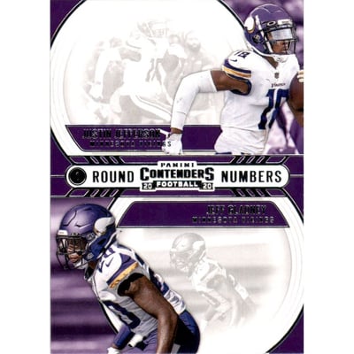 2020 Panini Contenders Round Numbers #7 Jeff Gladney/Justin Jefferson