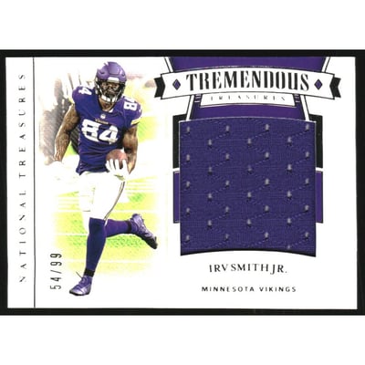 2020 Panini National Treasures Tremendous Treasures Materials #23 Irv Smith Jr./99