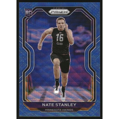 2020 Panini Prizm Prizms Blue Wave #400 Nate Stanley