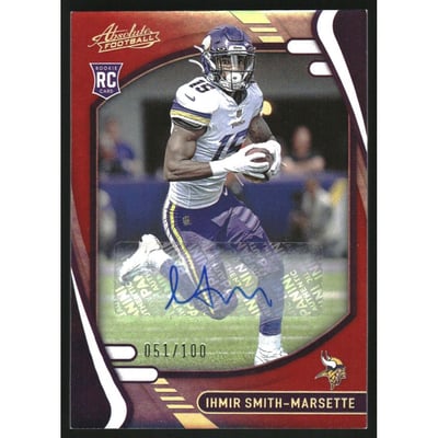 2021 Absolute Signature Rookies Spectrum Red #140 Ihmir Smith-Marsette/100