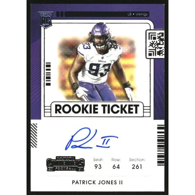 2021 Panini Contenders #189 Patrick Jones II AU RC