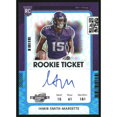 2021 Panini Contenders Optic Teal #140 Ihmir Smith-Marsette AU/99