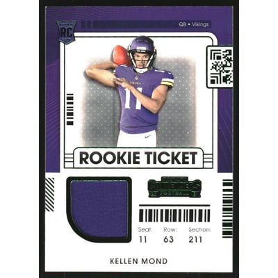2021 Panini Contenders Rookie Ticket Swatches #22 Kellen Mond