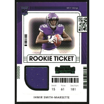 2021 Panini Contenders Rookie Ticket Swatches #40 Ihmir Smith-Marsette