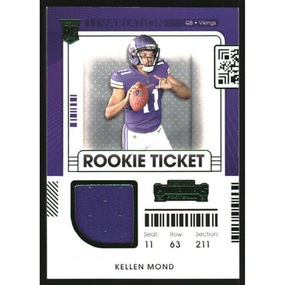 2021 Panini Contenders Rookie Ticket Swatches Variation #22 Kellen Mond