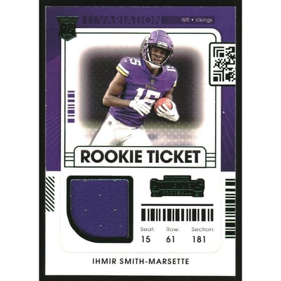 2021 Panini Contenders Rookie Ticket Swatches Variation #40 Ihmir Smith-Marsette