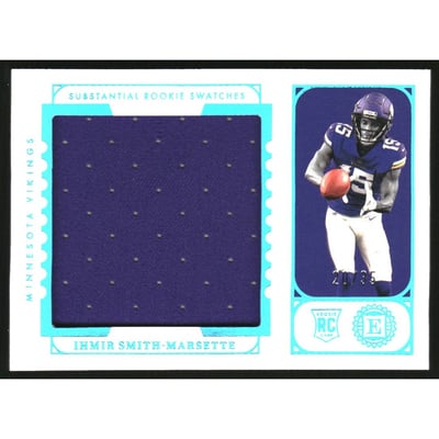 2021 Panini Encased Substantial Rookie Swatches Sapphire #39 Ihmir Smith-Marsette