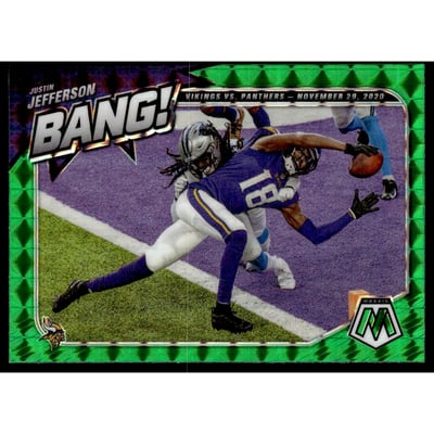 2021 Panini Mosaic Bang Mosaic Green #12 Justin Jefferson