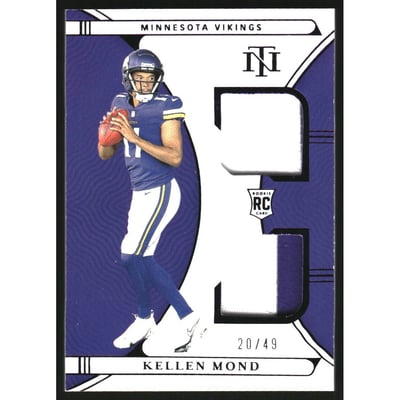 2021 Panini National Treasures Rookie Dual Materials Purple #21 Kellen Mond