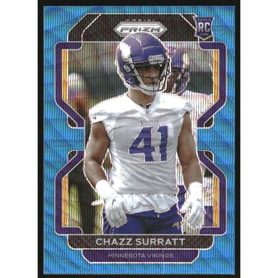 2021 Panini Prizm Prizms Blue Wave #419 Chazz Surratt