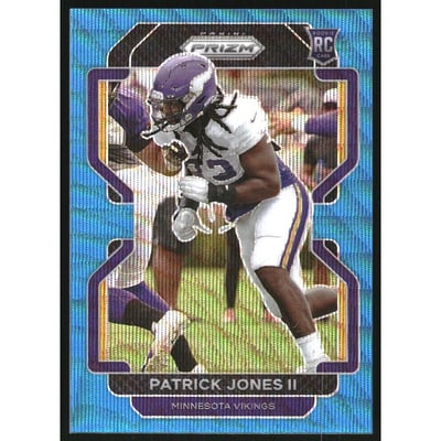 2021 Panini Prizm Prizms Blue Wave #437 Patrick Jones II