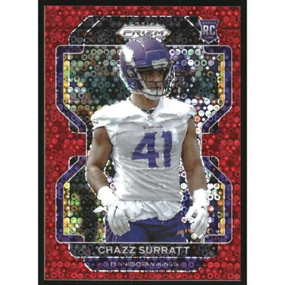 2021 Panini Prizm Prizms No Huddle Red #419 Chazz Surratt
