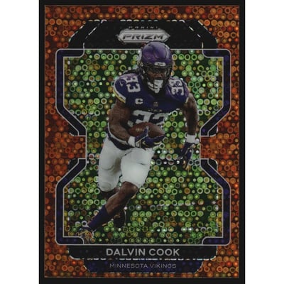 2021 Panini Prizm Prizms Orange Disco #129 Dalvin Cook