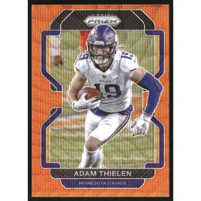 2021 Panini Prizm Prizms Orange Wave #126 Adam Thielen
