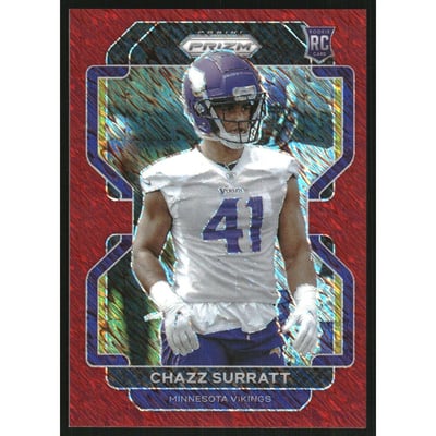 2021 Panini Prizm Prizms Red Shimmer #419 Chazz Surratt